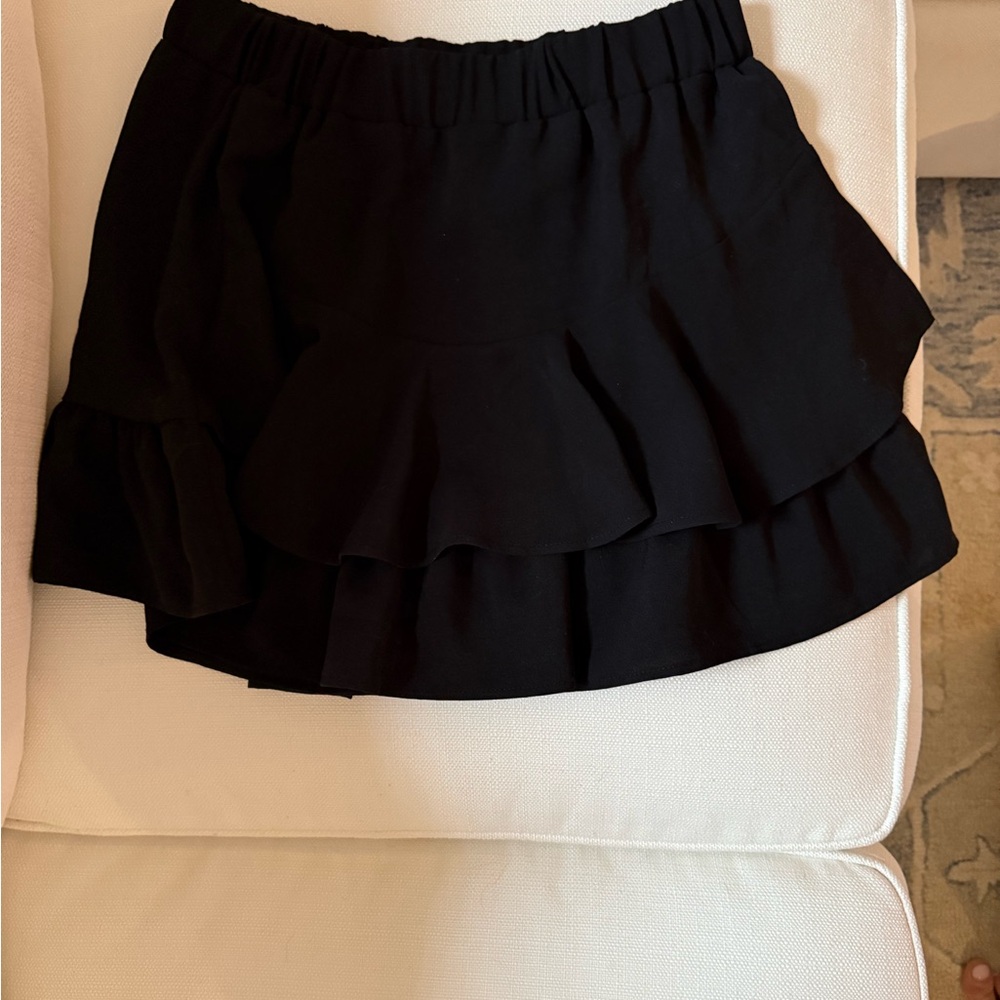 Zara Black Layered Skort size M NWOT